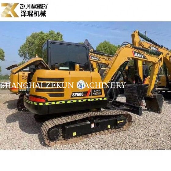 6T 中古 Sany SY60C 液圧シリンダー付きミニ掘削機