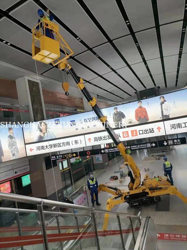 ミニ スパイダー リフティング クローラー クレーン KB8.0 ハイドロリック クレーン マックス リフティング 高さ 15.7m