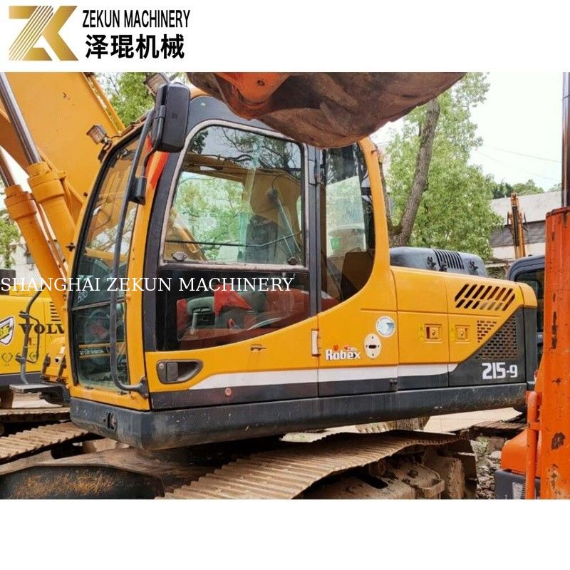 21 トン 中古ハインダイ 215 掘削機 R215-9 オリジナルポンプ付き中古掘削機