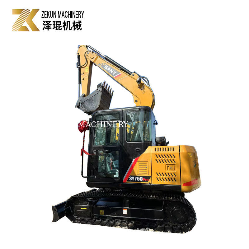 中古 Sany SY75C Pro 7.5 トン ミニ クローラー 掘削機 ISUZU エンジン