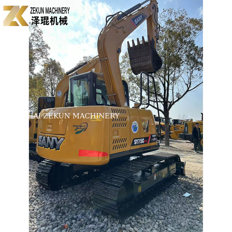 中古 Sany SY75C Pro 7.5 トン ミニ クローラー 掘削機 ISUZU エンジン