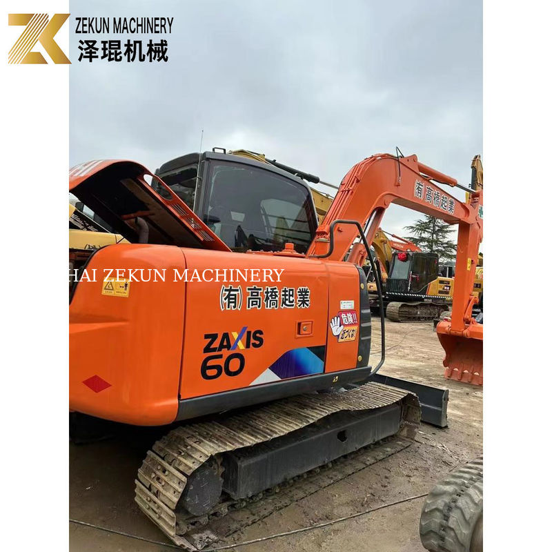 HITACHI ZX 60 6トンのミニ中古液圧掘削機 0.22 m3 バケット容量