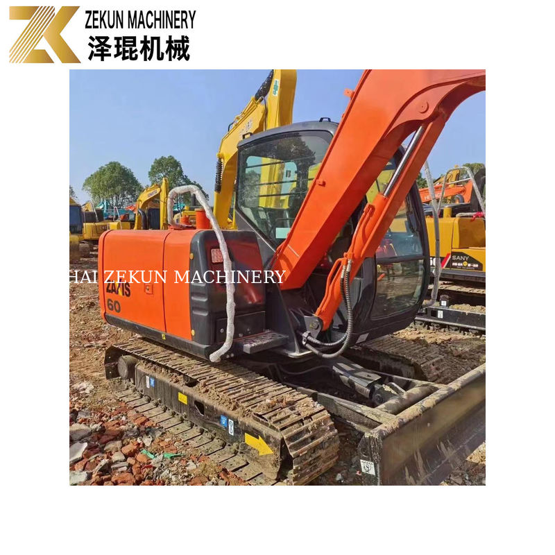 HITACHI ZX 60 6トンのミニ中古液圧掘削機 0.22 m3 バケット容量
