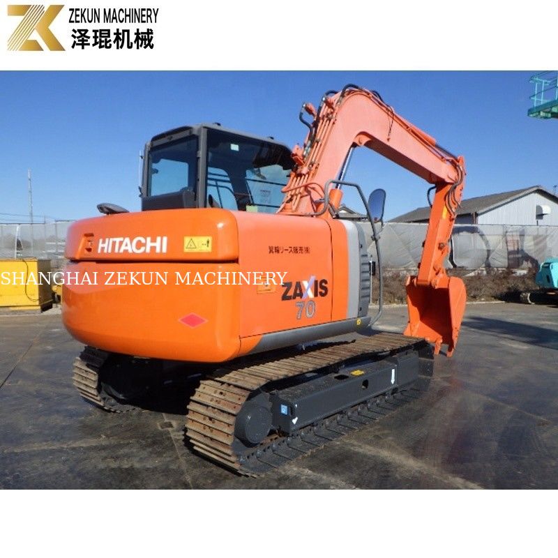 7トンのHitachi Zaxis 70 クローラー掘削機 ZX70 0.3m3 バケット容量 2018年に使用