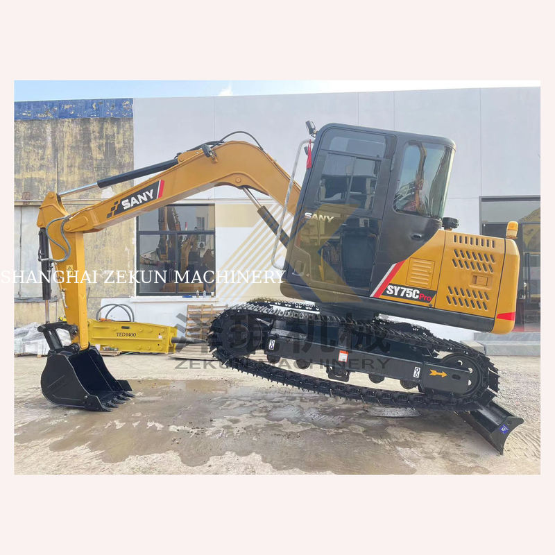7500 KG Sany SY75C プロ 掘削機 パワーと効率の完璧な組み合わせ