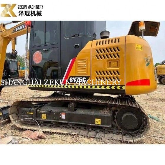 使用されたSany SY75掘削機 0.28m3のバケツ容量と2001-4000時間の作業時間