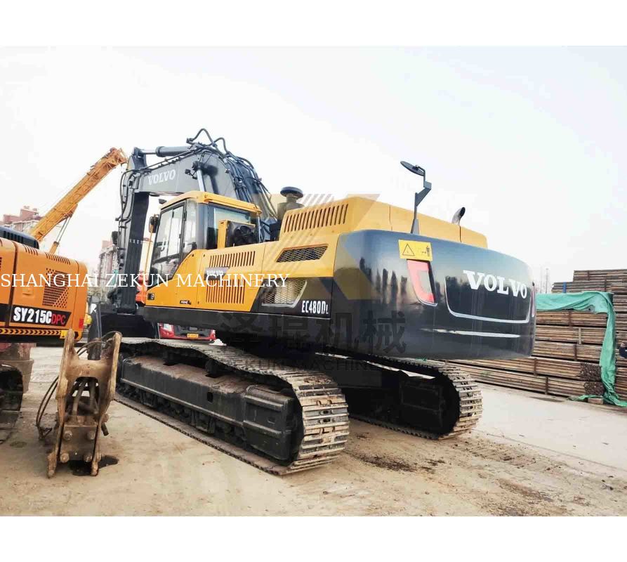 使用済み VOLVO EC480DL 掘削機 270KW パワーと1.77 3.8 m3 バケット容量