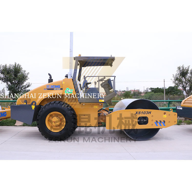 10トンのXCMG XS103Hロードローラー 中国ステージI 道路建設機器