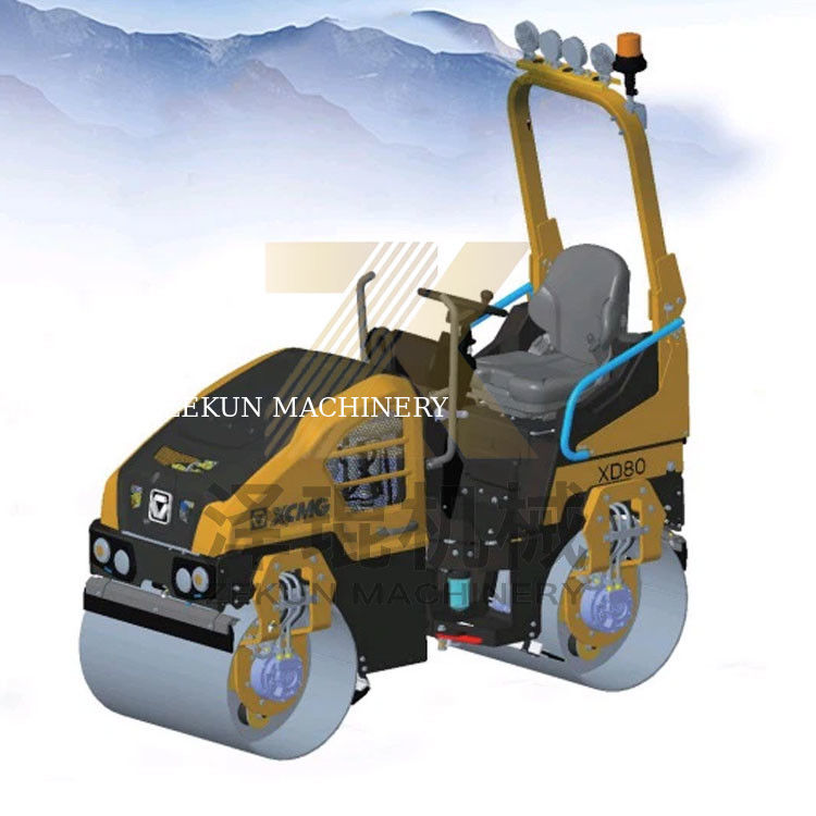 1.6t XCMG XD80 軽量振動式ローラー EUステージV道路建設機器
