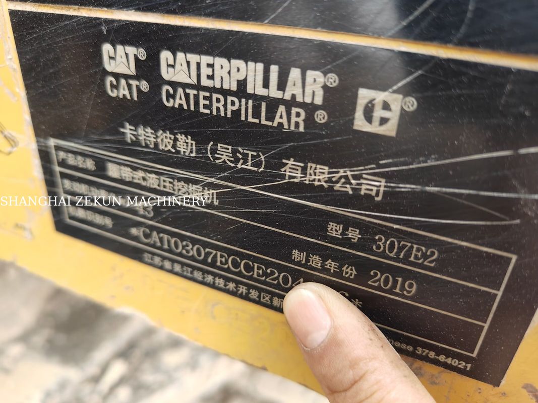 2019年製 CAT 307E2 油圧ショベル、地上最大到達距離400mm、燃料タンク容量135L
